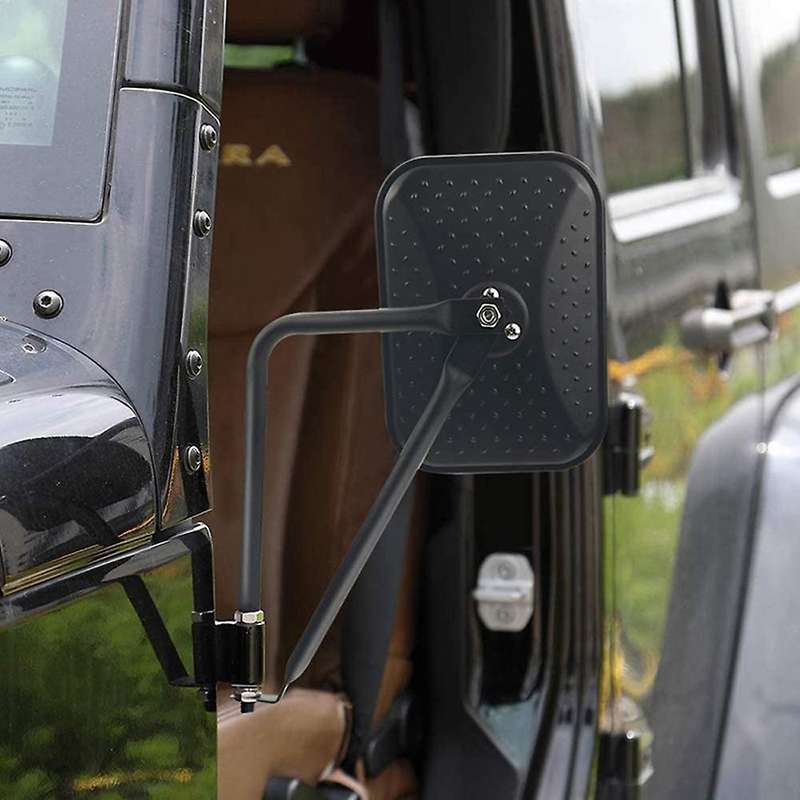 8.6 Inch Door Rearview Mirror Offroad Adjustable Side Mirror for Wrangler CJ YJ TJ JK JL RR Style