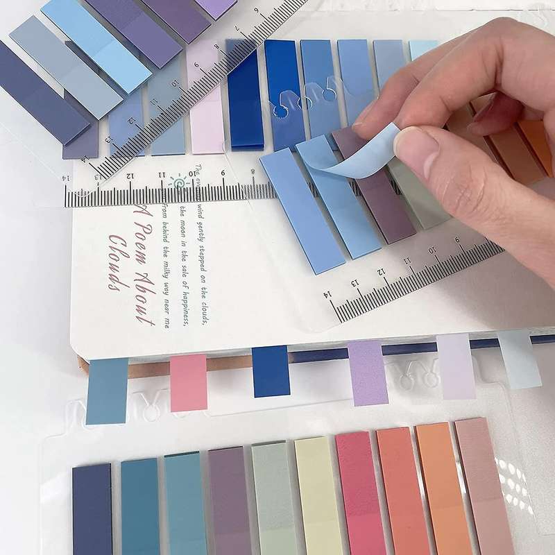 800 Pcs Sticky Index Tabs, with Ruler Compatible Page Marking