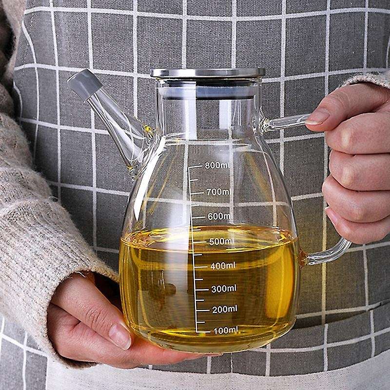 800ML Glass Oil Pot Leak-Proof Oil Bottle Seasoning Bottle Soy Sauce Bottle Vinegar Pot Home Kitche