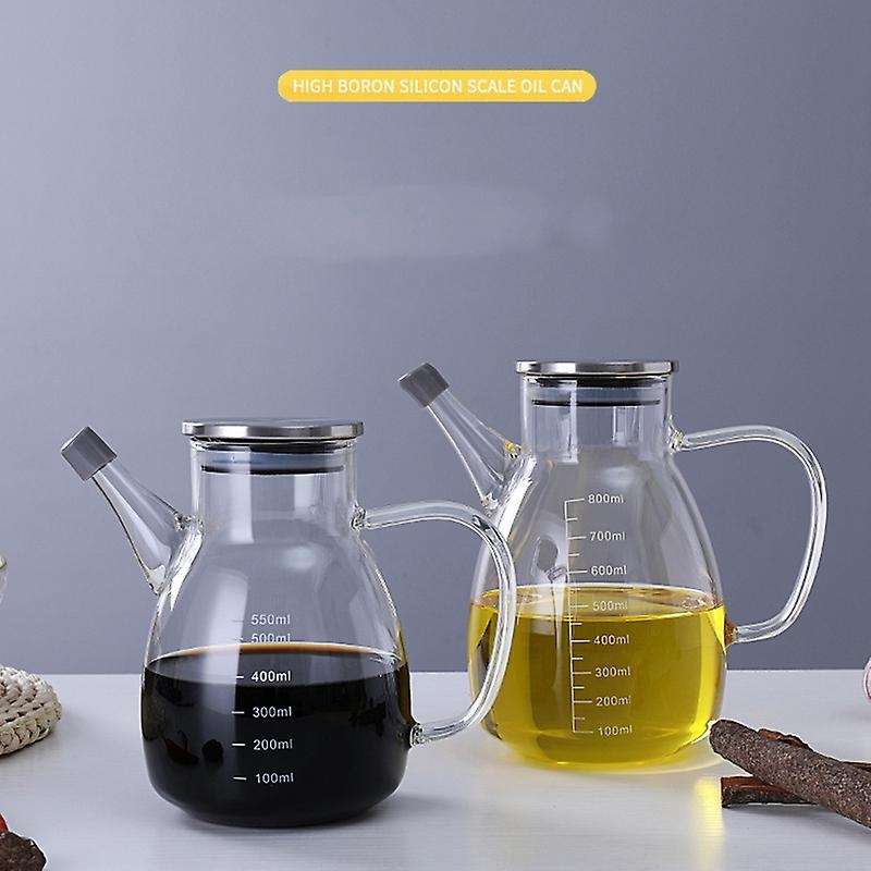 800ML Glass Oil Pot Leak-Proof Oil Bottle Seasoning Bottle Soy Sauce Bottle Vinegar Pot Home Kitche