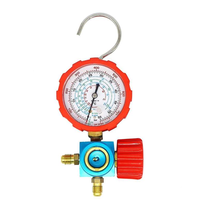 800PSI Refrigerant Manometer Air Condition Pressure Gauge Manometer Valve Manometro for R410A R22 R1