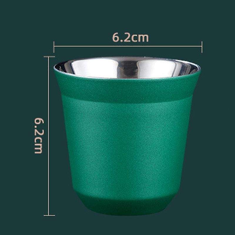 80Ml Double Wall Stainless Steel Espresso Cup Insulation,A