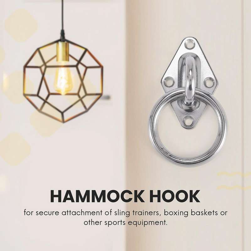 80Mmx50Mm Mounting Hook for Wall Or Ceiling with Round Ring Stainless Steel - Bracket / Attachment f