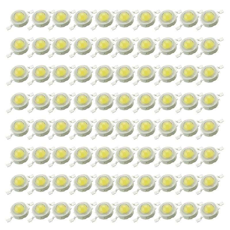 80PCS LED Beads Natural White LED Light 1W High Power Lamp Chip 4000K LED Chip