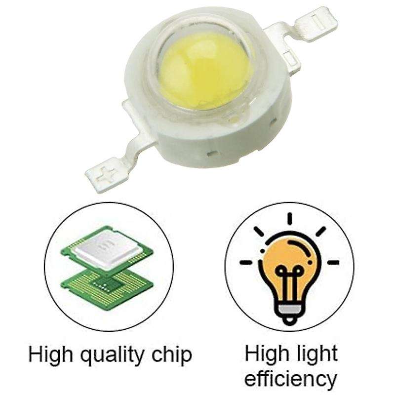 80PCS LED Beads Natural White LED Light 1W High Power Lamp Chip 4000K LED Chip