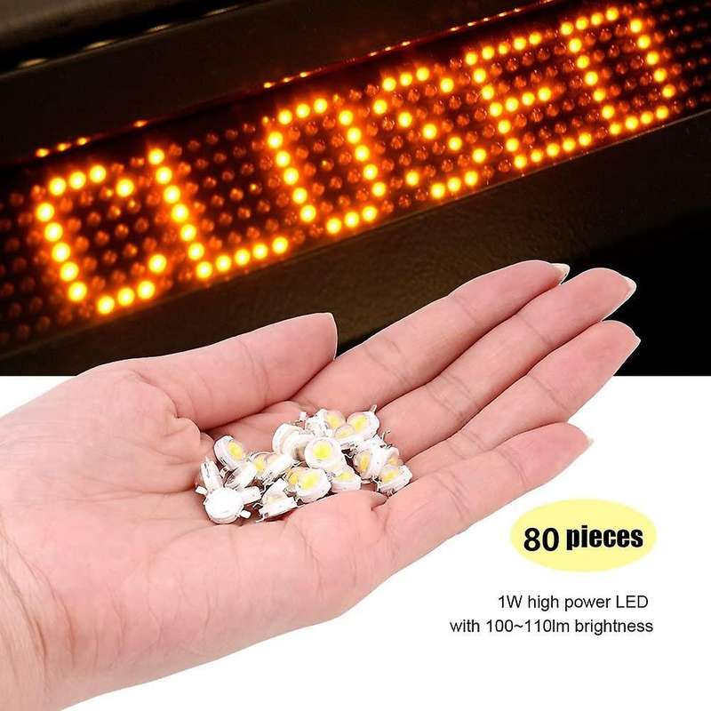 80PCS LED Beads Natural White LED Light 1W High Power Lamp Chip 4000K LED Chip