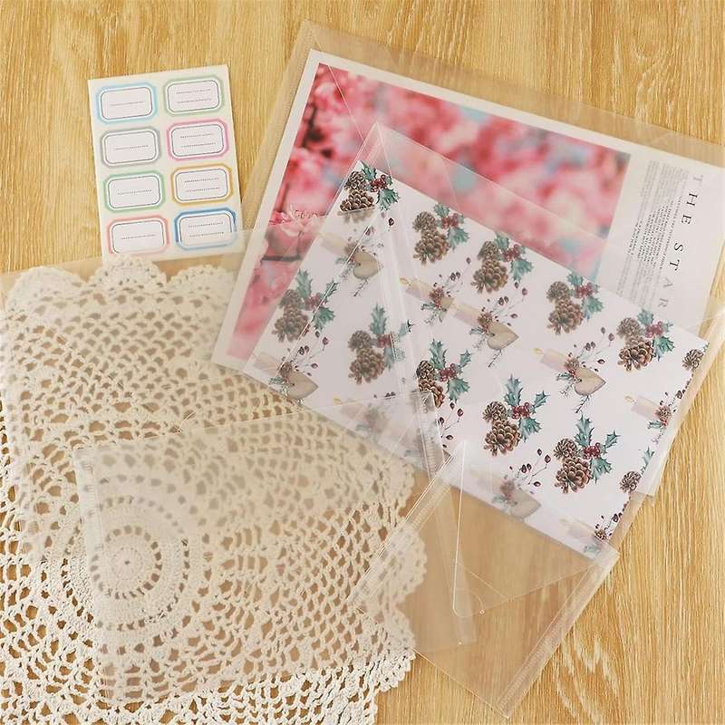80PCS Storage Bag, for Cutting Dies Stencil Crafts Organizer Holder, 6X8.75Inch Clear Storage Envel