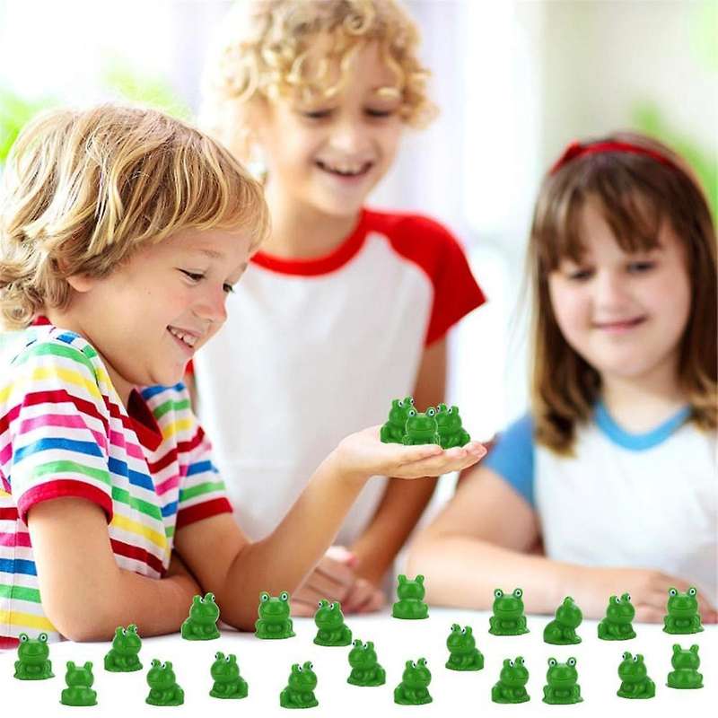 80Pcs Mini Frog Garden Decor Tiny Green Frog Resin Figurines Miniature Outdoor and Home Decor