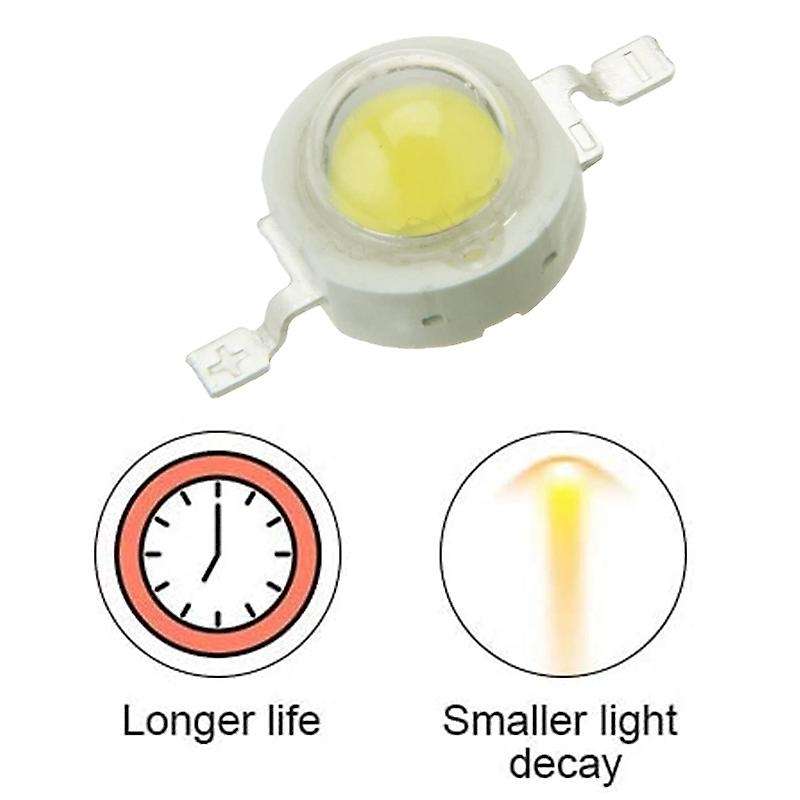 80PCS LED Beads White LED Light 1W High Power Lamp Chip 6000-6500K LED Chip
