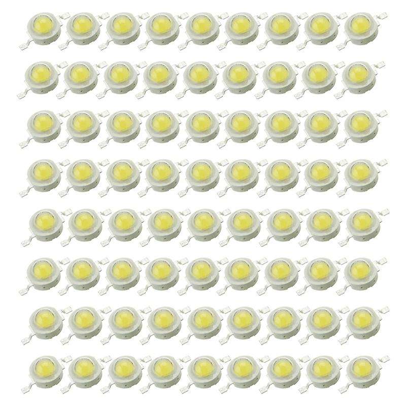 80PCS LED Beads White LED Light 1W High Power Lamp Chip 6000-6500K LED Chip