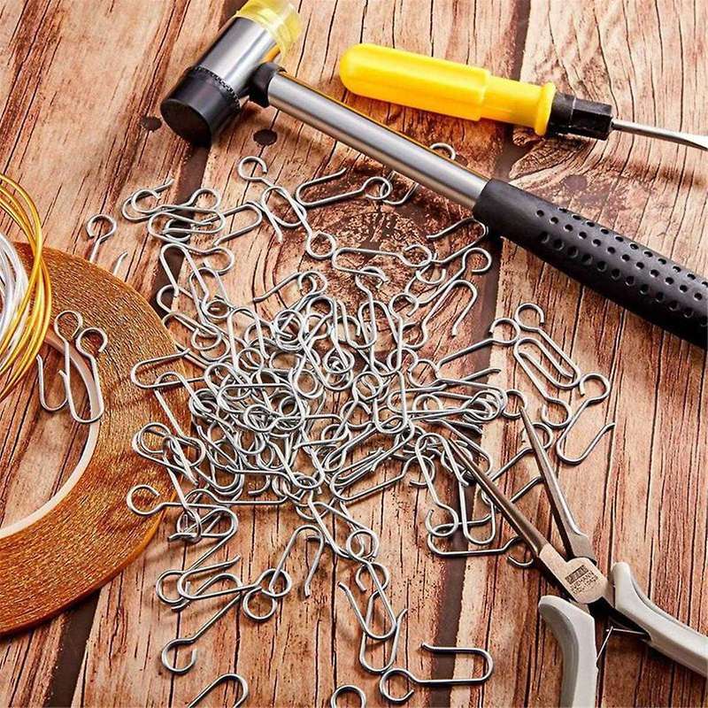 80pcs Metal Curtain Track Hooks S Shaped Stainless Ceiling Curtain Track Shower Curtain Decoration H