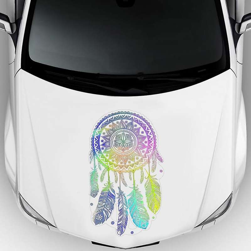 80X45cm Car Hood Vinyl Decal Tattoos Sticker for Wrangler Totem Cover Hood Car Sticker