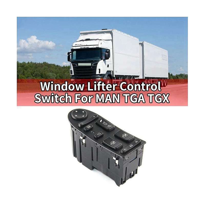81258067098 Car Front Left Driving Side Power Window Lifter Switch for Man Tga Tgx