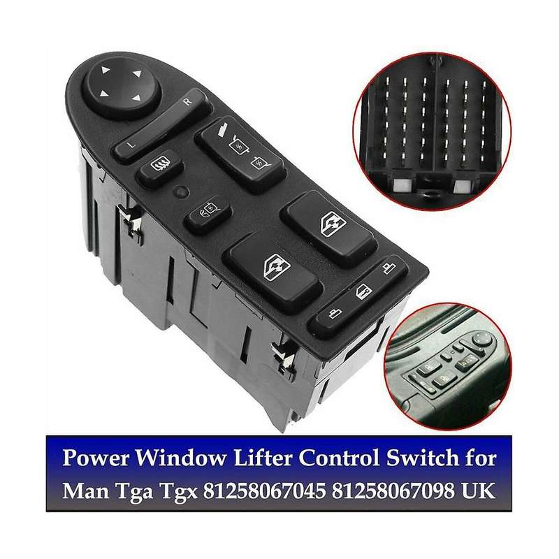 81258067098 Car Front Left Driving Side Power Window Lifter Switch for Man Tga Tgx