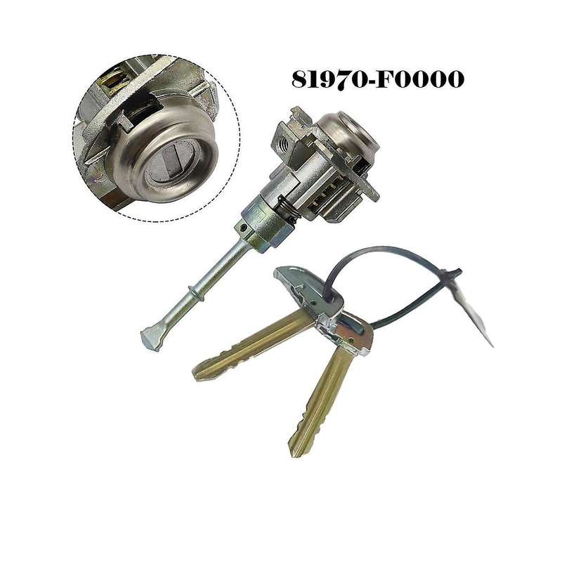 81905-F2260 Car Door Lock Cylinder W/2 Keys 81970-F0000 for 2017-2020 ADC Full Lock Front Driver Sid