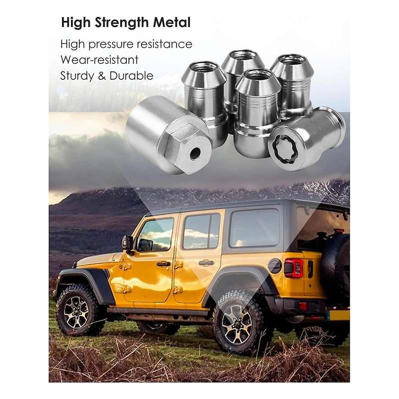 82215711 Wheel Lock Locking Lug Nut Kit with Key for Jl 2018-2024 2020-2024