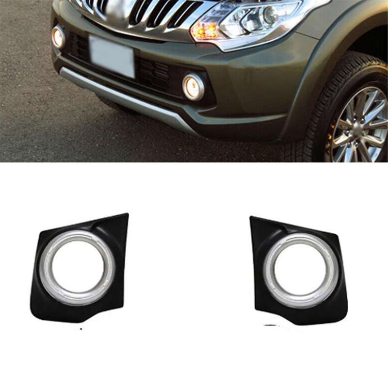 8321a599 8321a600 for L200 Triton 2015 2016 2017 2018 Front Fog Lamp Housing Frame Front Bumper Deco