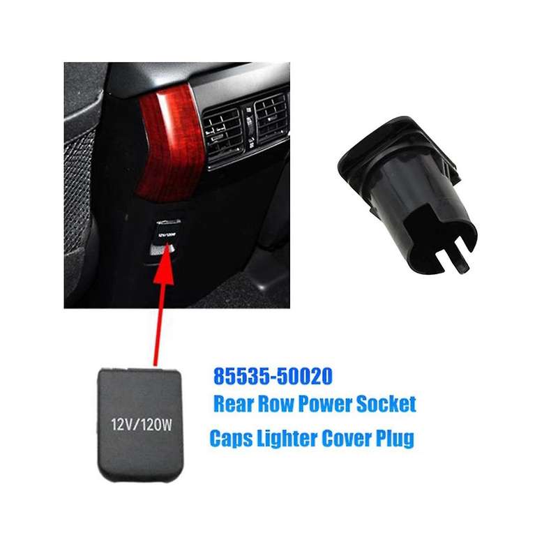 85535-50020 Rear Row Power Socket Cover for 4RUNNER Prado Alphard Lighter Panel Plug