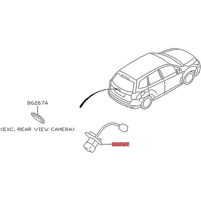 86267SG500 Back Up Camera Parking Assist Camera for Forester 2017-2018 Rear View Reverse Camera 8626