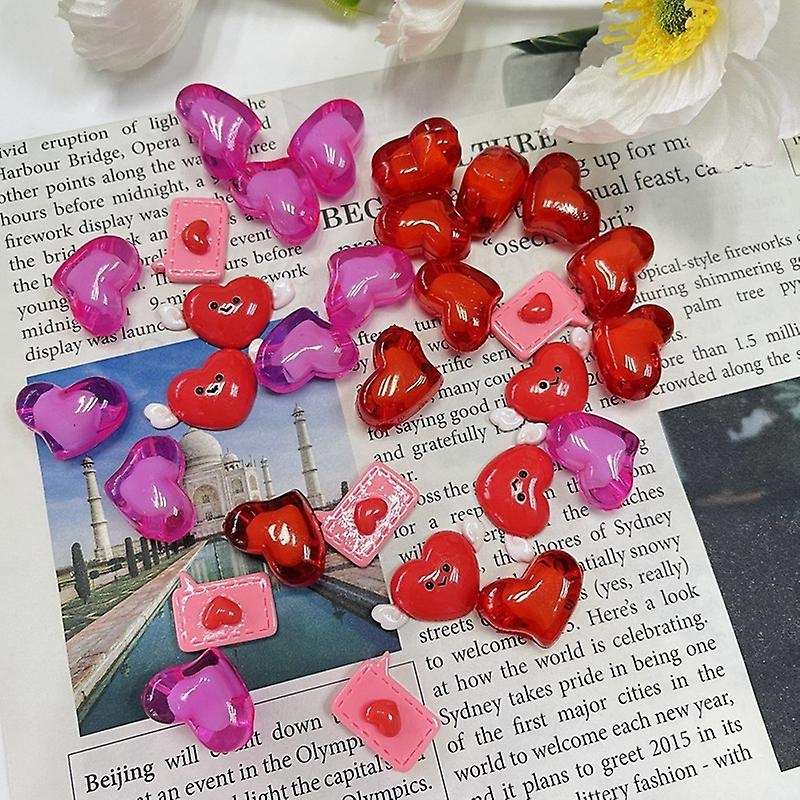 86PCS Valentines Day Vase Filler Decorations - Floating Valentine's Candles - Acrylic Plastic Glass