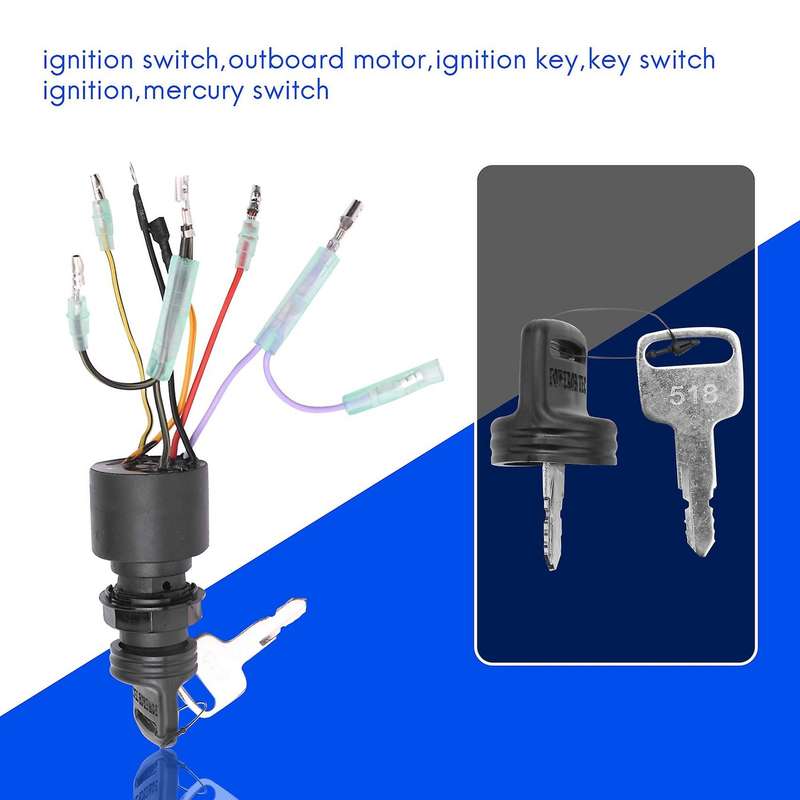 87-17009A5 Boat Motor Ignition Key Switch for Mercury Outboard Motors 3 Position Off-Run-
