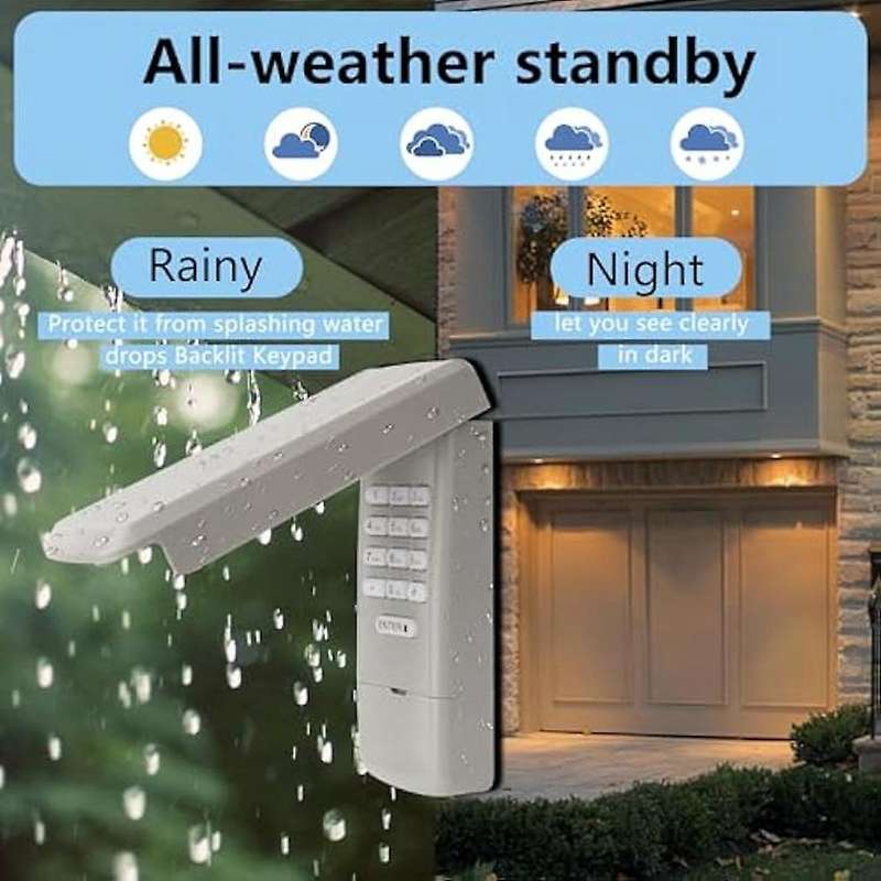 877max Garage Door Keypad, with 2pack 893max Garage Door Opener Remote for Garage Door Opener Since