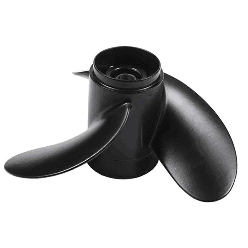 8-9.8hp 3 Blades 3b2w64517-1 8.5x9 Outboard Propeller Boat for Tohatsu Mercury 12 Spline Tooths Blac