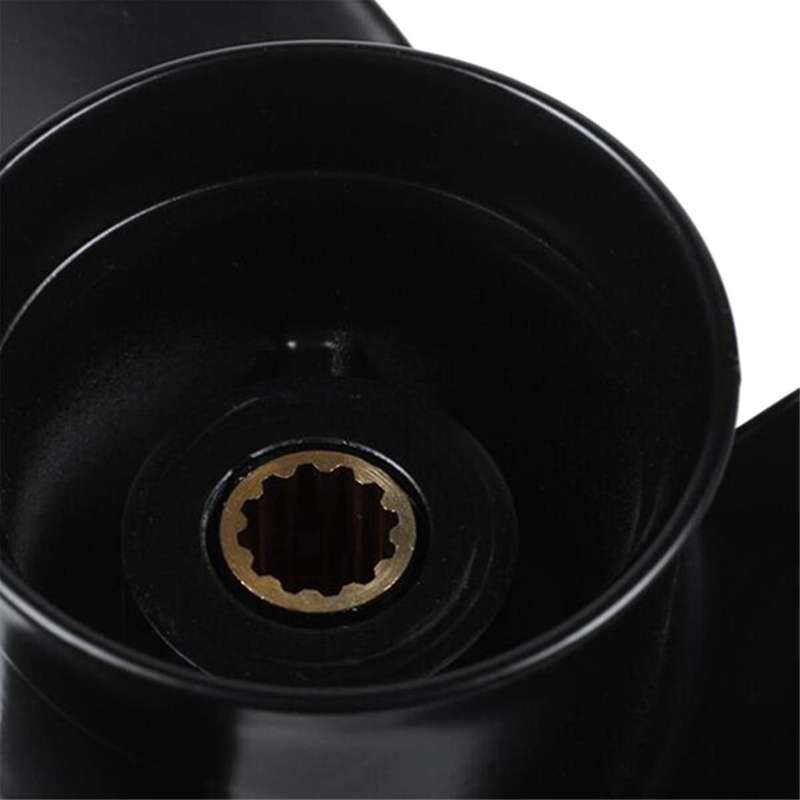 8-9.8hp 3 Blades 3b2w64517-1 8.5x9 Outboard Propeller Boat for Tohatsu Mercury 12 Spline Tooths Blac