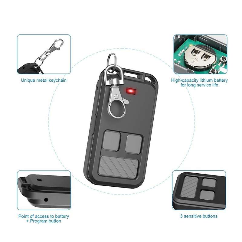 890MAX Garage Door Opener Remote for //, Universal 3 Button Garage Door Opener Remote