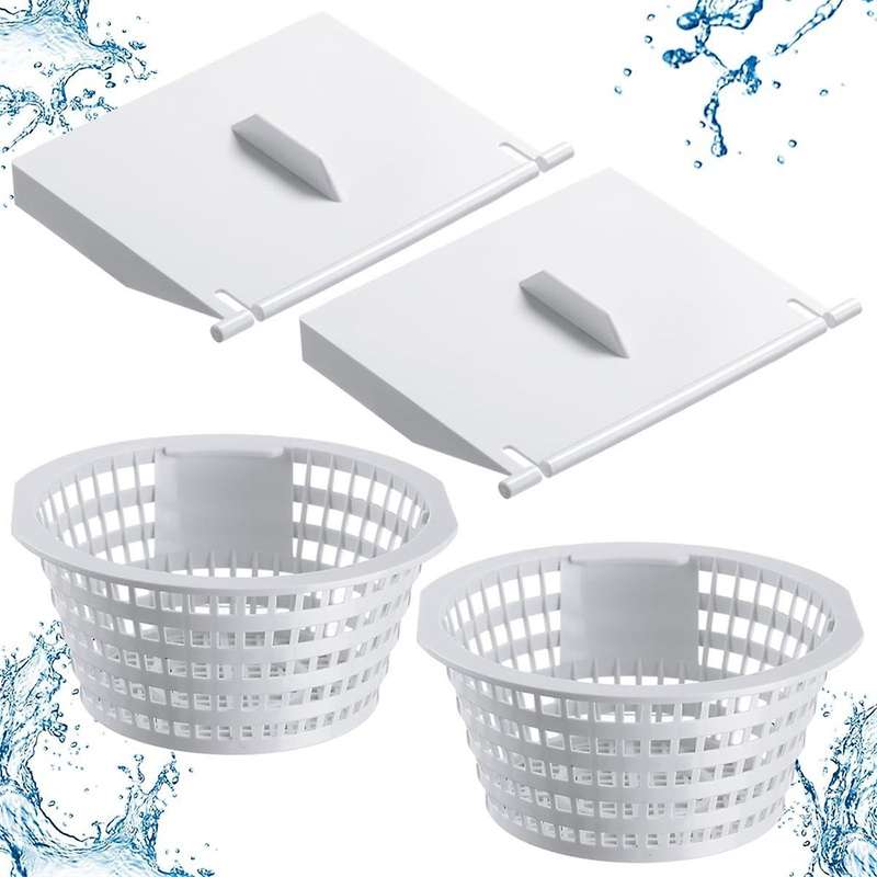 8926 Skimmer Replacement Weir Door Flap and 8928 Pool Skimmer Basket for Above Ground and in Ground