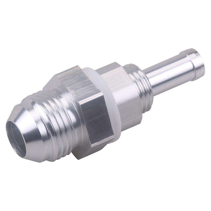 8AN Male Flare Bulkhead to 3/8 Hose Barb Fuel Tank Fitting