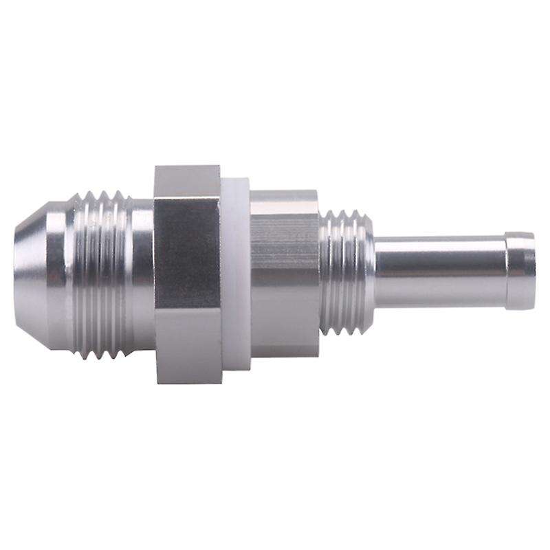8AN Male Flare Bulkhead to 3/8 Hose Barb Fuel Tank Fitting