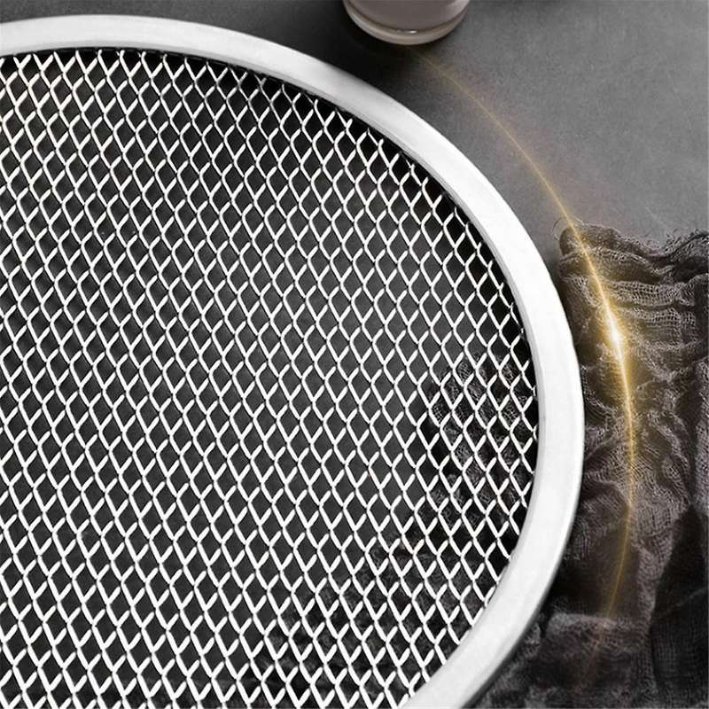 8inch Aluminum Seamless Rim Pizza Baking Screen - Perfect Crisp, Enhanced Airflow