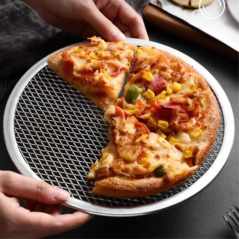 8inch Aluminum Seamless Rim Pizza Baking Screen - Perfect Crisp, Enhanced Airflow