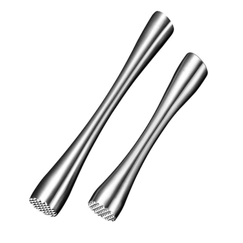 8Inch and 10Inch Stainless Steel Muddler for Cocktails,Old Fashioned Cocktail Muddler,Home Bar Suppl