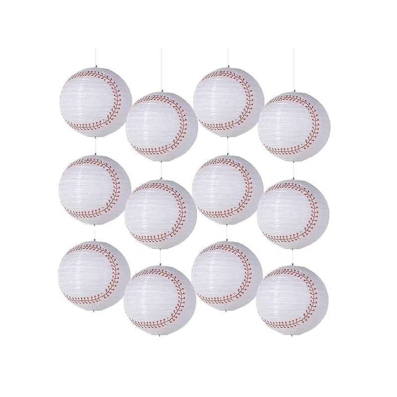 8inch Baseball Paper Lanterns Sports Team Party Baseball Hanging Lantern Softball Party Decorations