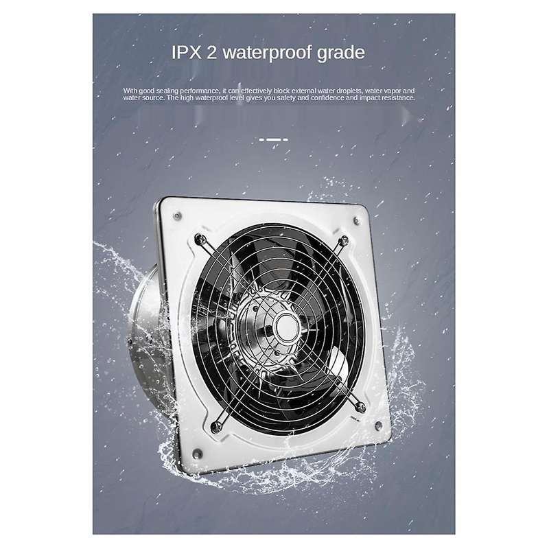 8inch Booster Fan Extractor Exhaust Fan Ventilation Pipe Fan for Bathroom Toilet Kitchen Wall Window