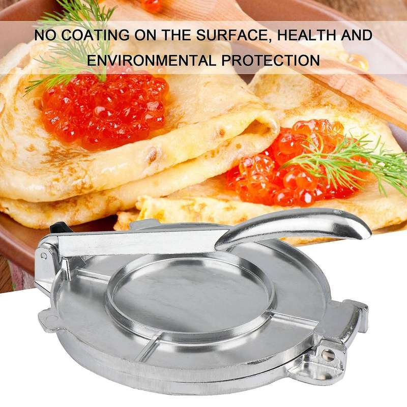 8-inch Multifunctional Aluminum Cake Pie Press Manual Tortilla Dough Pressing Tool Kitchen Accessor