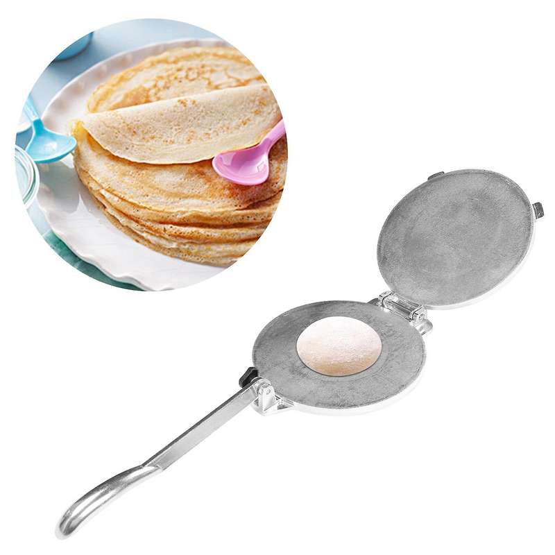 8-inch Multifunctional Aluminum Cake Pie Press Manual Tortilla Dough Pressing Tool Kitchen Accessor
