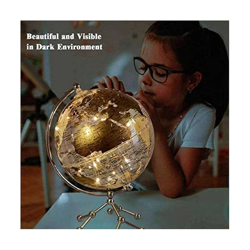 8inch World Globe,illuminated World Globe with Metal Stand,educational Interactive Globe, Led Globe