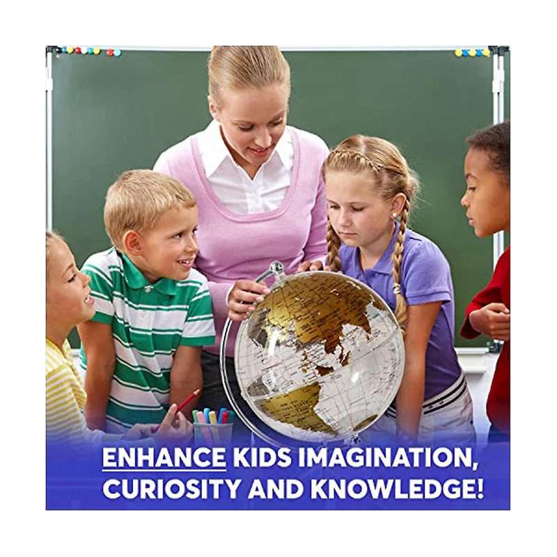 8inch World Globe,illuminated World Globe with Metal Stand,educational Interactive Globe, Led Globe