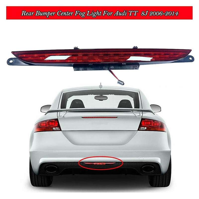 8j0945703 for Tt 8j 2006-2014 Car Led Rear Tail Light Rear Bumper Center Reflector Fog Light Warning
