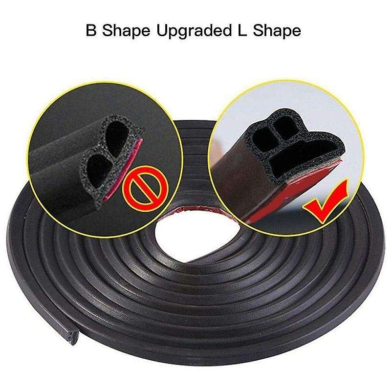 8M/26FT L Shape Car Door Rubber Seal Strip Hood Trunk Trim Edge Moulding Weatherstrip