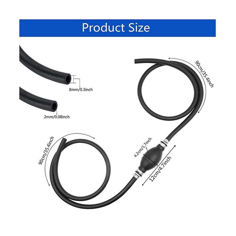 8mm Fuel Hose Assembly Unidirectional Fuel Supply Manual Pump Fuel Hose Fuel Pump Hose Unidirection