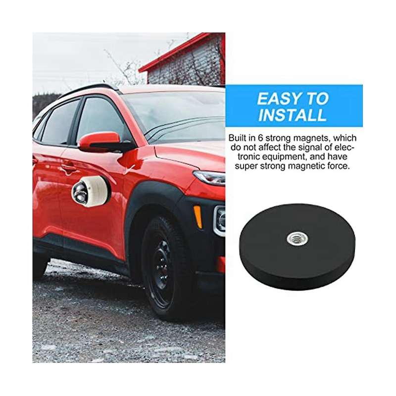 8pack Rubber Coated Magnet Neodymium Magnet Base with Rubber Coating  43mm Anti Scratch Magnet M6 Ma