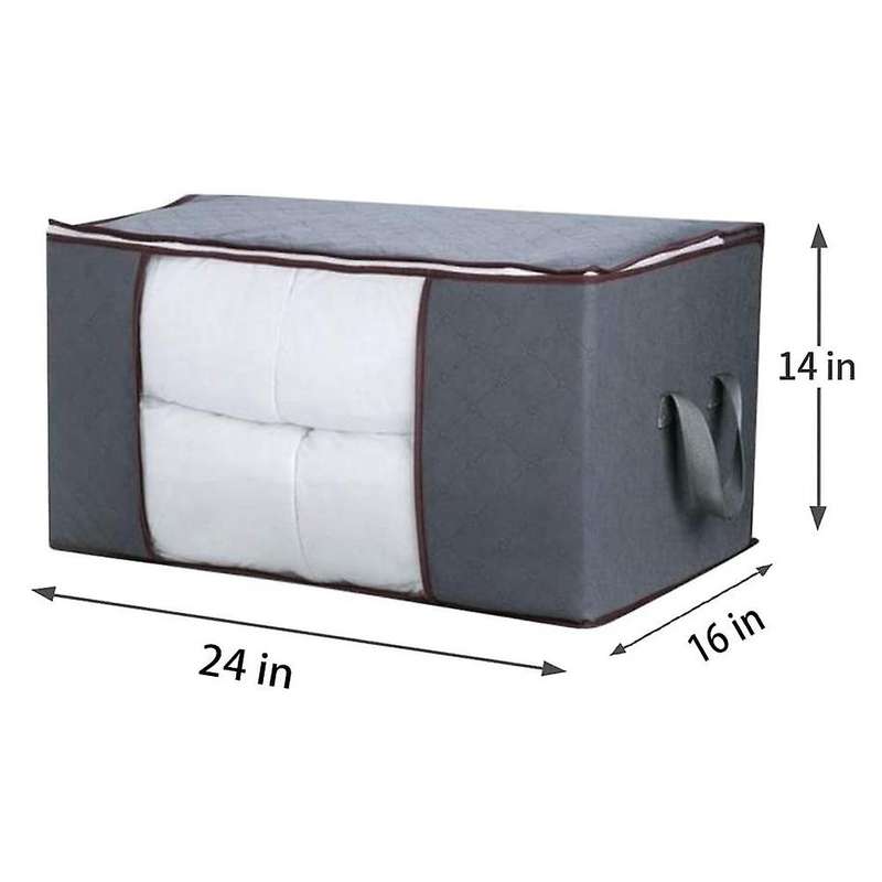 8Pack 90L Extra Large Capacity Storage Bins with Clear Window, Closet Organizer and Clothes Storage