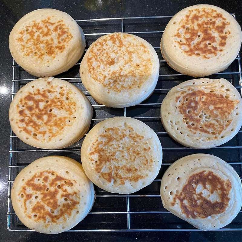 8Pack Crumpet Rings Nonstick English Muffin Rings 3.15 Inch - Stainless Steel Double Rolled Tart Rin
