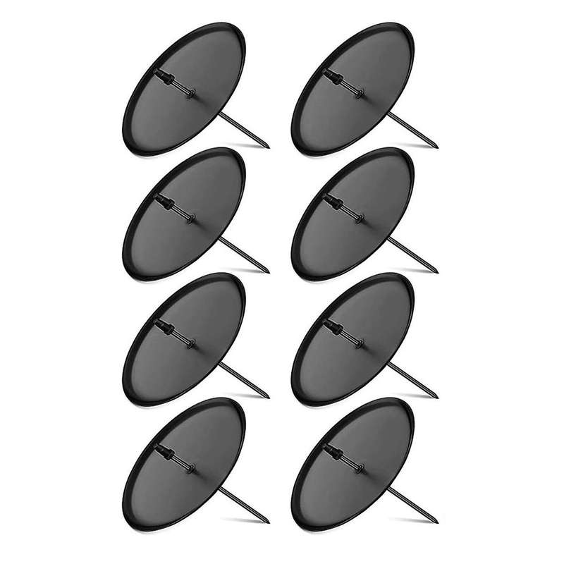 8Pack Wreath Candle Holders 8cm, Metal -Candle Holder, Pillar Candles, Taper Candle Wreath for Plugg