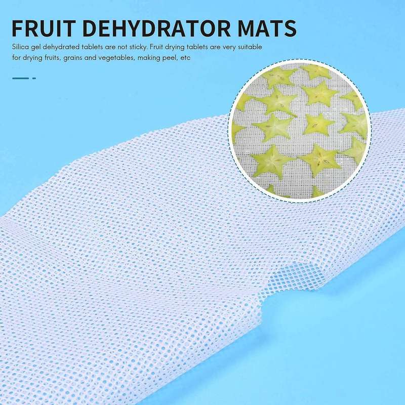 8Pc Round Silicone Dehydrator Sheets,Reusable Steamer Compatible Fruit Dryer