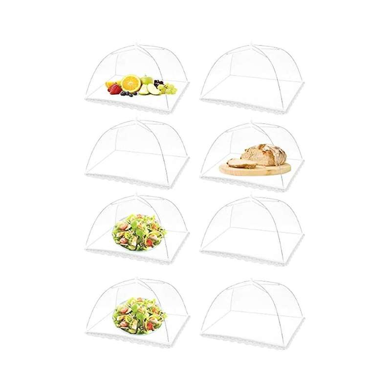 8pcs 17 Inch Pop-up Outside Picnic Mesh Food Covers for Outdoors&camp Net Keep Out Flies Mosquitoes